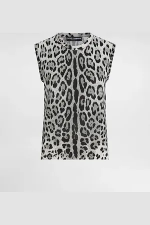 Dolce & Gabbana Tanktop aus Seide Leoprint