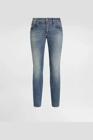 Dolce & Gabbana Jeans Skinny aus Baumwollstretch mit Plakette