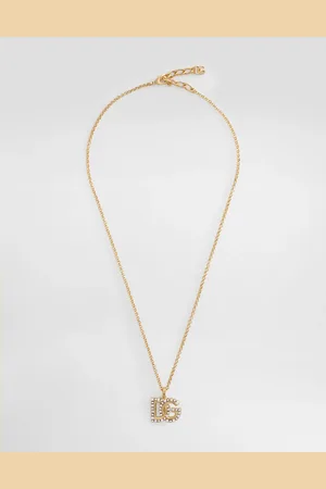 Dolce & Gabbana Feine Gliederhalskette mit DG-Strasslogo