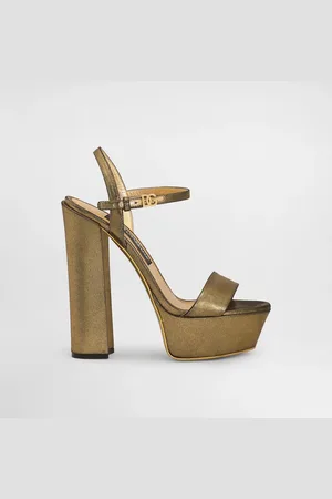 Dolce & Gabbana Sandalette aus Metallic-Organsin