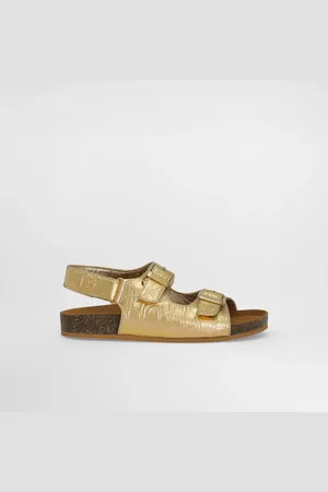 Dolce & Gabbana Sandale aus Kalbsleder mit Krokoprägung und DG-Logo