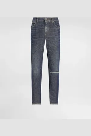 Dolce & Gabbana Jeans Loose aus Baumwolle mit Plakette
