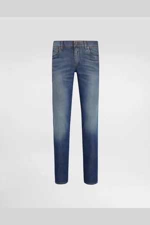 Dolce & Gabbana Jeans Skinny aus Baumwollstretch mit Logostickerei