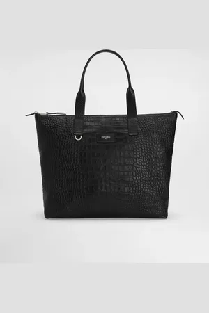 Dolce & Gabbana Mittelgroßer Shopper aus Kalbsleder mit Krokoprägung