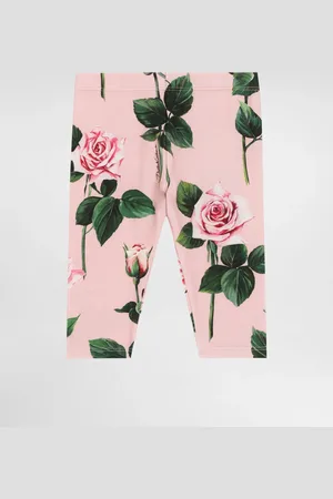 Dolce & Gabbana Leggings aus Interlock mit Rosenprint