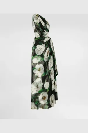 Dolce & Gabbana One-Shoulder-Kleid aus Chiffon Gardenien-Print