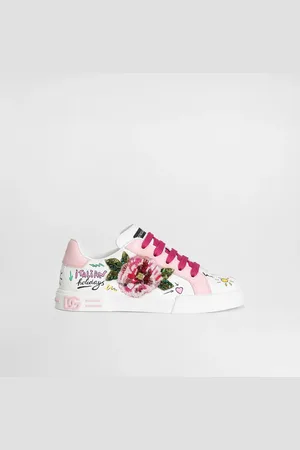 Dolce & Gabbana Sneakers Portofino Light aus bedrucktem Kalbsleder