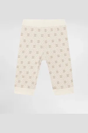 Dolce & Gabbana Hose aus Jacquardstrick mit DG-Logo und Punkten