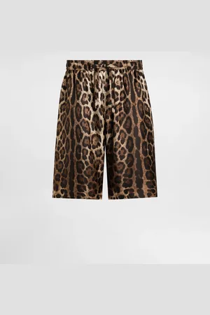Dolce & Gabbana Bermudas aus Seide Leoprint