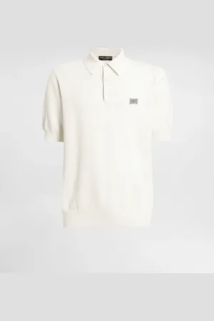 Dolce & Gabbana Poloshirt aus Baumwolle mit Logoplakette