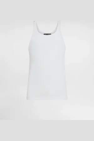 Dolce & Gabbana Geripptes Tanktop aus gewaschener Baumwolle
