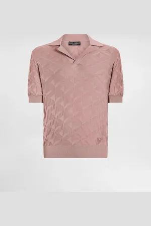 Dolce & Gabbana Poloshirt aus Seide mit Logostickerei