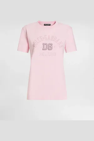 Dolce & Gabbana Oversize-T-Shirt aus Jersey mit DG-Logostickerei in Reliefoptik