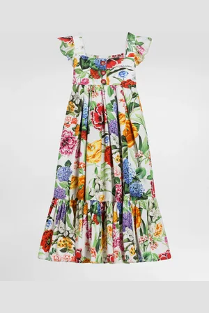 Dolce & Gabbana Kleid aus Popeline mit Blumenprint