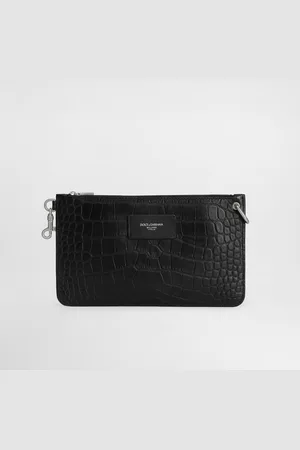 Dolce & Gabbana Necessaire aus Kalbsleder mit Krokoprägung