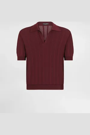 Dolce & Gabbana Kurzarmpoloshirt aus Baumwolle mit Lochmuster