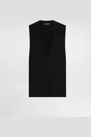 Dolce & Gabbana Oversize-Tanktop aus Jersey mit Logoplakette