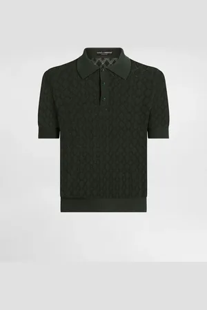 Dolce & Gabbana Kurzarmpoloshirt aus Baumwolle mit Lochmuster