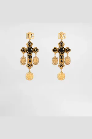 Dolce & Gabbana Kreuzförmige Ohrhänger mit Votivmedaillons