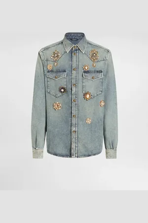 Dolce & Gabbana Jeanshemd mit Schmuckapplikationen