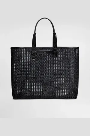 Dolce & Gabbana Woven mesh and calfskin shopper