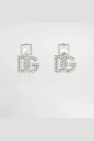 Dolce & Gabbana Ohrringe aus Strass mit DG-Logo