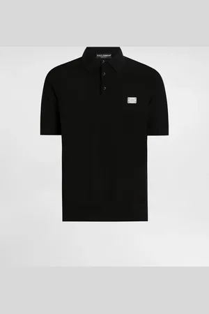Dolce & Gabbana Poloshirt aus Baumwolle mit Logoplakette