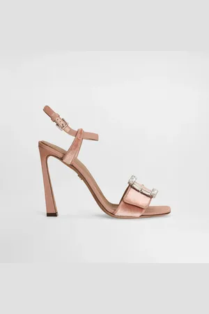 Dolce & Gabbana Sandalette aus Samt mit Schmuckschnalle