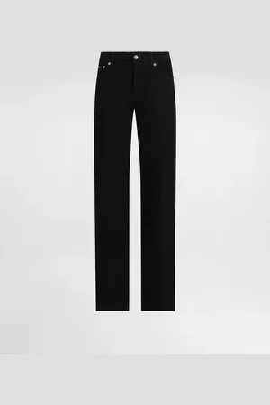 Dolce & Gabbana Loose denim jeans with pressed pleat