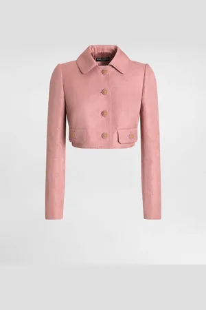 Dolce & Gabbana Short quilted jacquard jacket with all-over DG logo