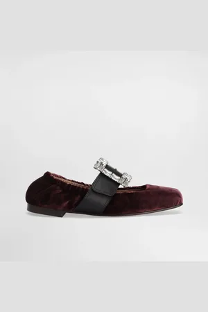 Dolce & Gabbana Ballerina aus Samt mit Schmuckschnalle