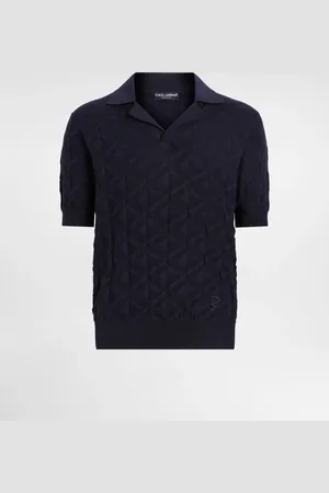 Dolce & Gabbana Poloshirt aus Seide mit Logostickerei