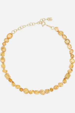 Dolce & Gabbana Halskette Anna aus Gelbgold 18 kt mit Zitrinen