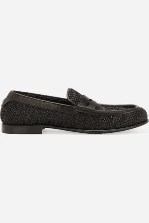 Dolce & Gabbana Mokassin aus geflochtenem Raphiabast