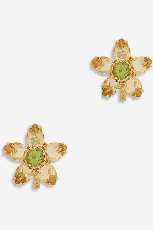 Dolce & Gabbana Ohrringe Spring aus 18-karätigem Gelbgold mit Zitrin-Blumen