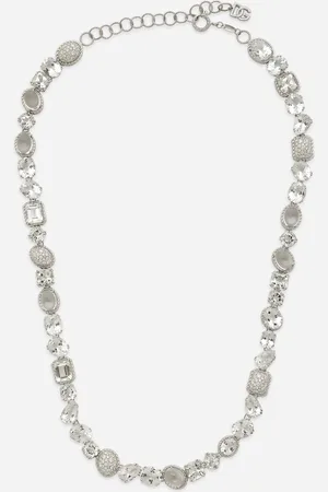 Dolce & Gabbana Halskette Anna aus Weißgold 18 kt mit farblosen Topasen