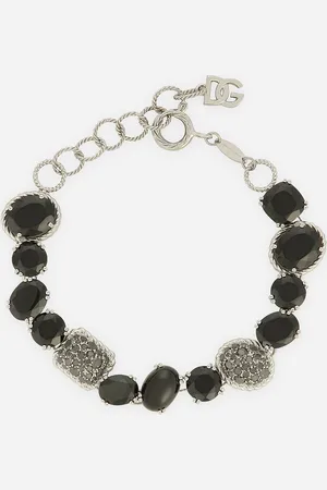 Dolce & Gabbana Armband Anna aus Weißgold 18 kt mit schwarzen Spinellen
