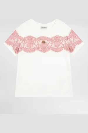 Dolce & Gabbana T-Shirt aus Jersey und Spitze