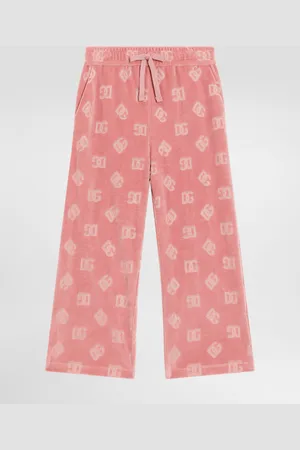 Dolce & Gabbana Jogginghose aus Chenille mit DG-Jacquardlogo