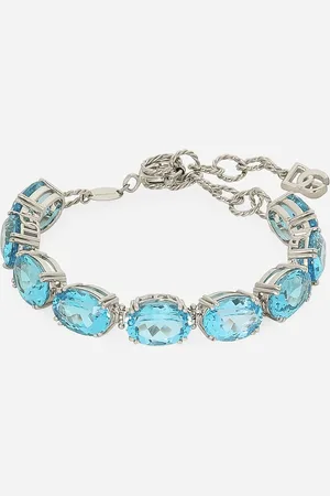 Dolce & Gabbana Armband Anna aus Weißgold 18 kt mit azurblauen Topasen