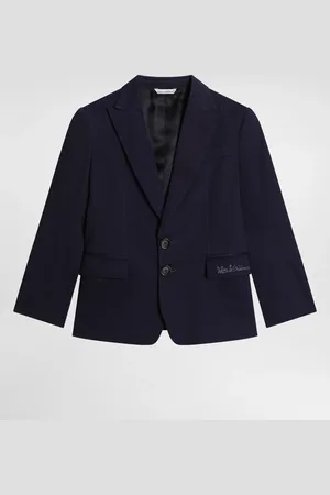 Dolce & Gabbana Single-breasted stretch cotton jacket with Dolce&Gabbana logo