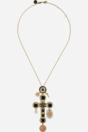 Dolce & Gabbana Halskette mit saphirkreuz-anhänger