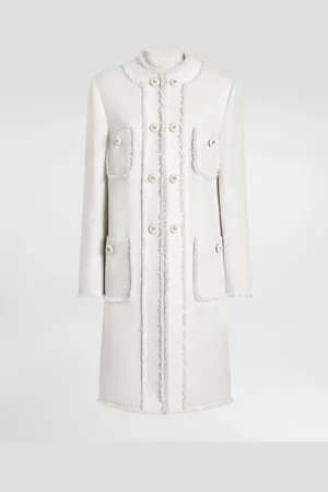 Dolce & Gabbana Einreihiger Mantel aus Raschel-Tweed