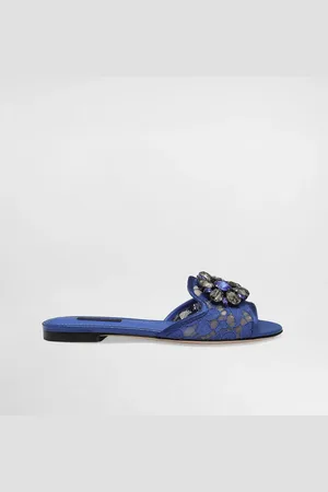 Dolce & Gabbana SANDALE AUS SPITZE MIT KRISTALLEN