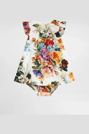 Dolce & Gabbana Kleid aus Popeline mit Blumenprint