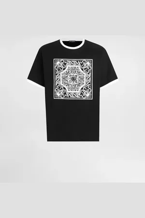 Dolce & Gabbana T-Shirt aus Baumwolle mit Print und Stickerei