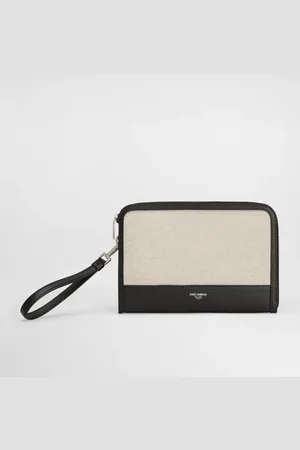 Dolce & Gabbana Salt&pepper calfskin atene clutch bag