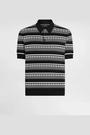 Dolce & Gabbana Poloshirt aus Seide mit Logo