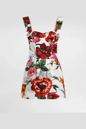 Dolce & Gabbana Top aus Popeline mit Blumenprint