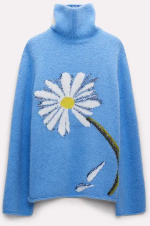 Dorothee Schumacher Rollkragenpullover mit Blumenintarsia